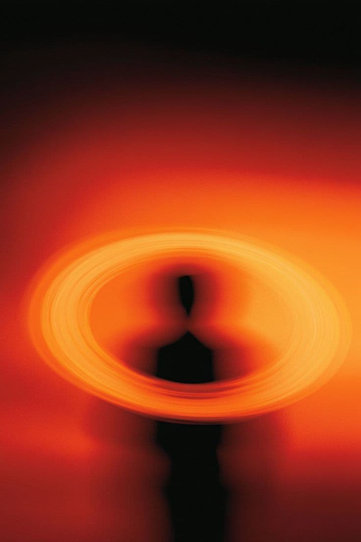Motion blur orange light